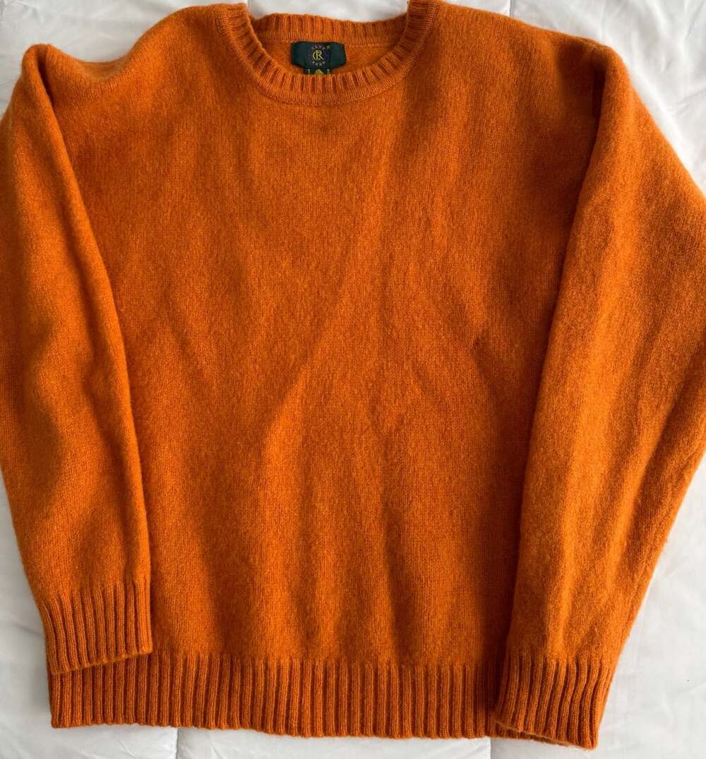 ACNE STUDIOS Samara Wool Crew Neck Sweater/Jumper-Orange-Women's Sz XS HALLOWEEN